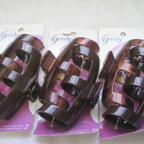 2 Goody Large Plastic Holly Jaw Claw Clips 6 Teeth Extra Inside Thick Hair Grip - Picture 6 of 16